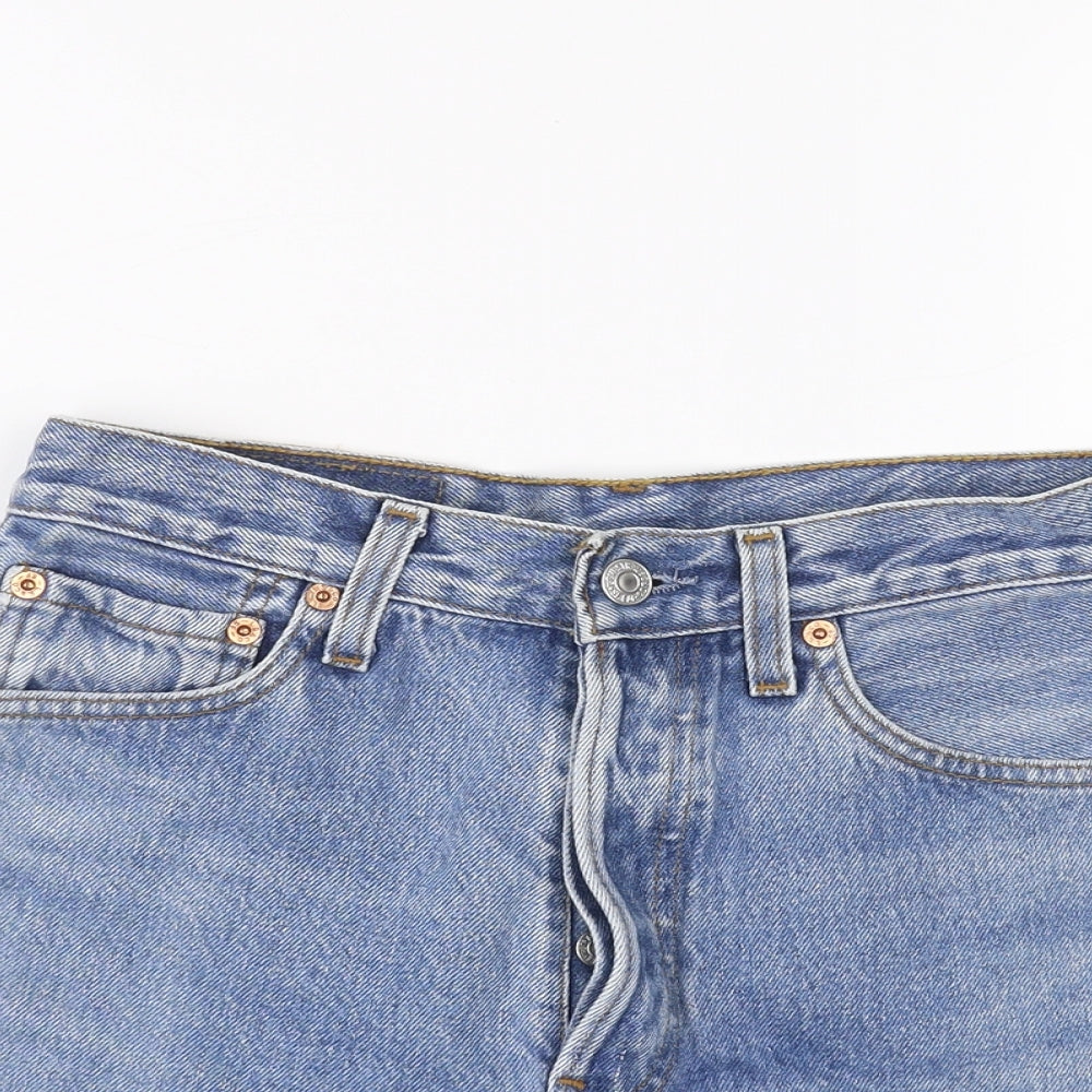 Levi's Womens Blue  Denim Cut-Off Shorts Size 29 in