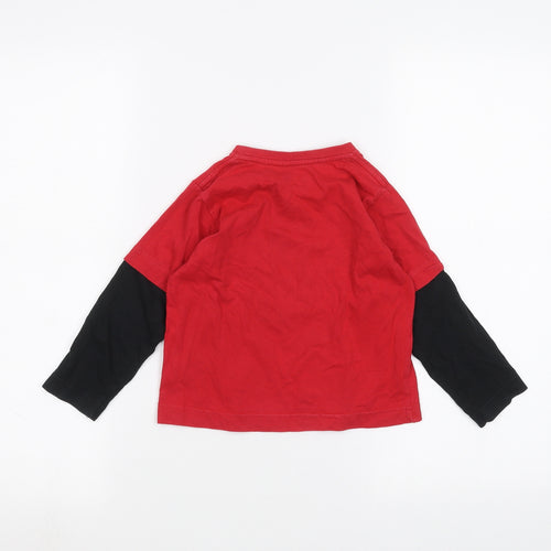 Preworn Boys Red   Basic T-Shirt Size 3 Years