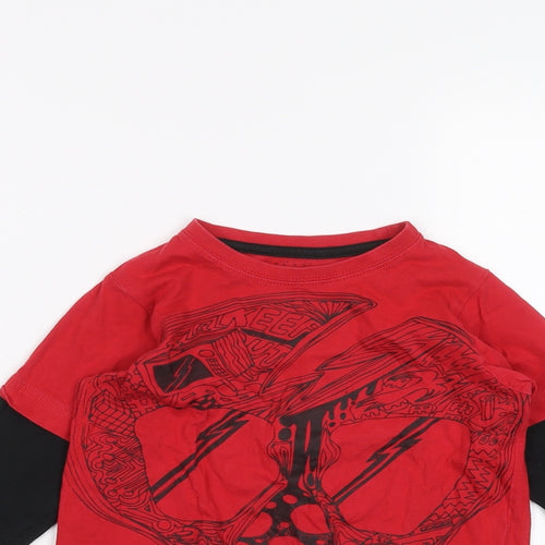 Preworn Boys Red   Basic T-Shirt Size 3 Years
