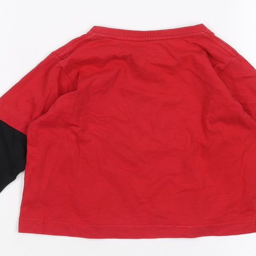 Preworn Boys Red   Basic T-Shirt Size 3 Years