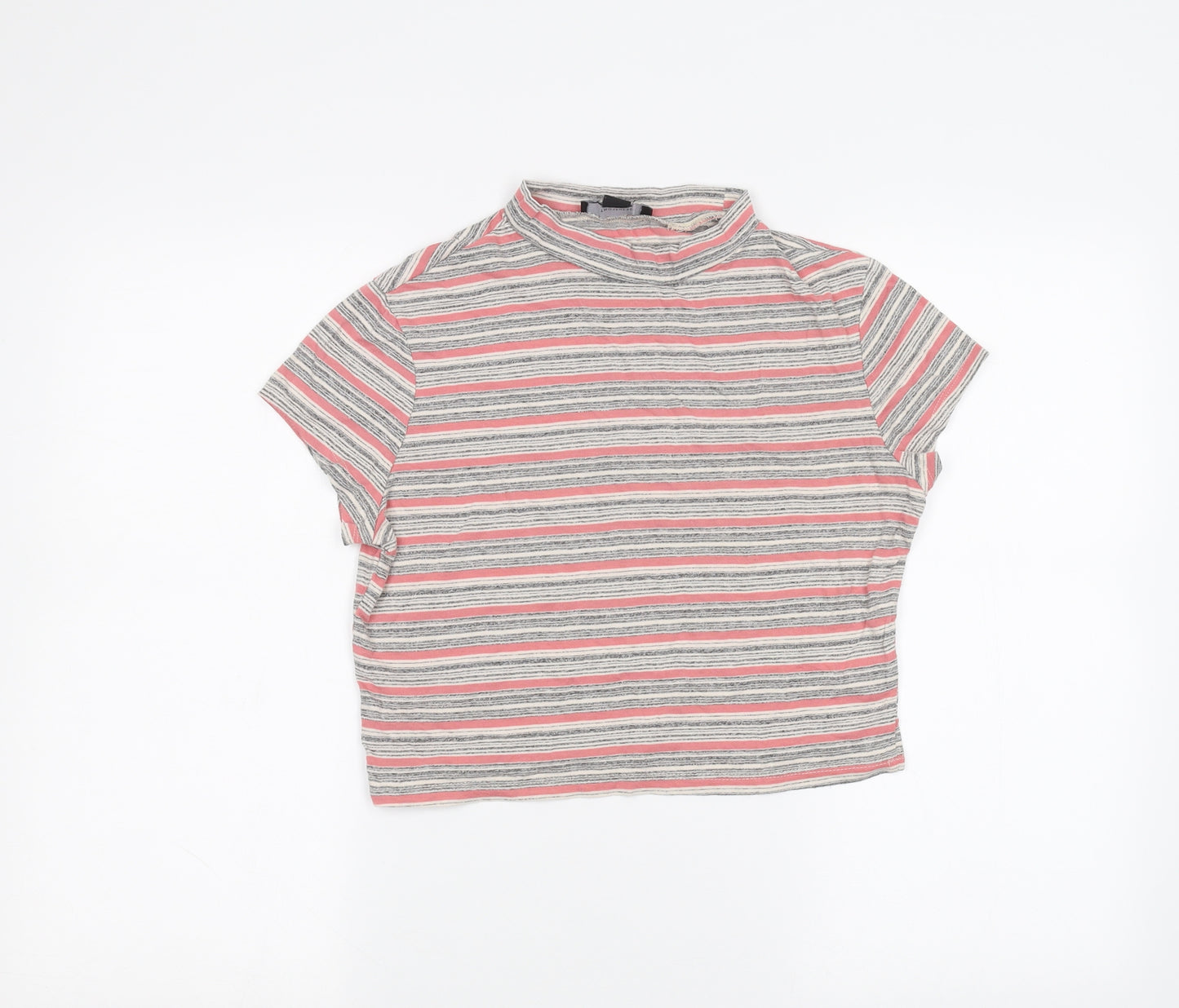Atmosphere Womens Grey Striped  Basic T-Shirt Size 14