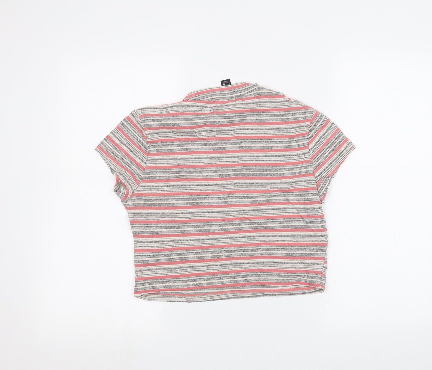Atmosphere Womens Grey Striped  Basic T-Shirt Size 14