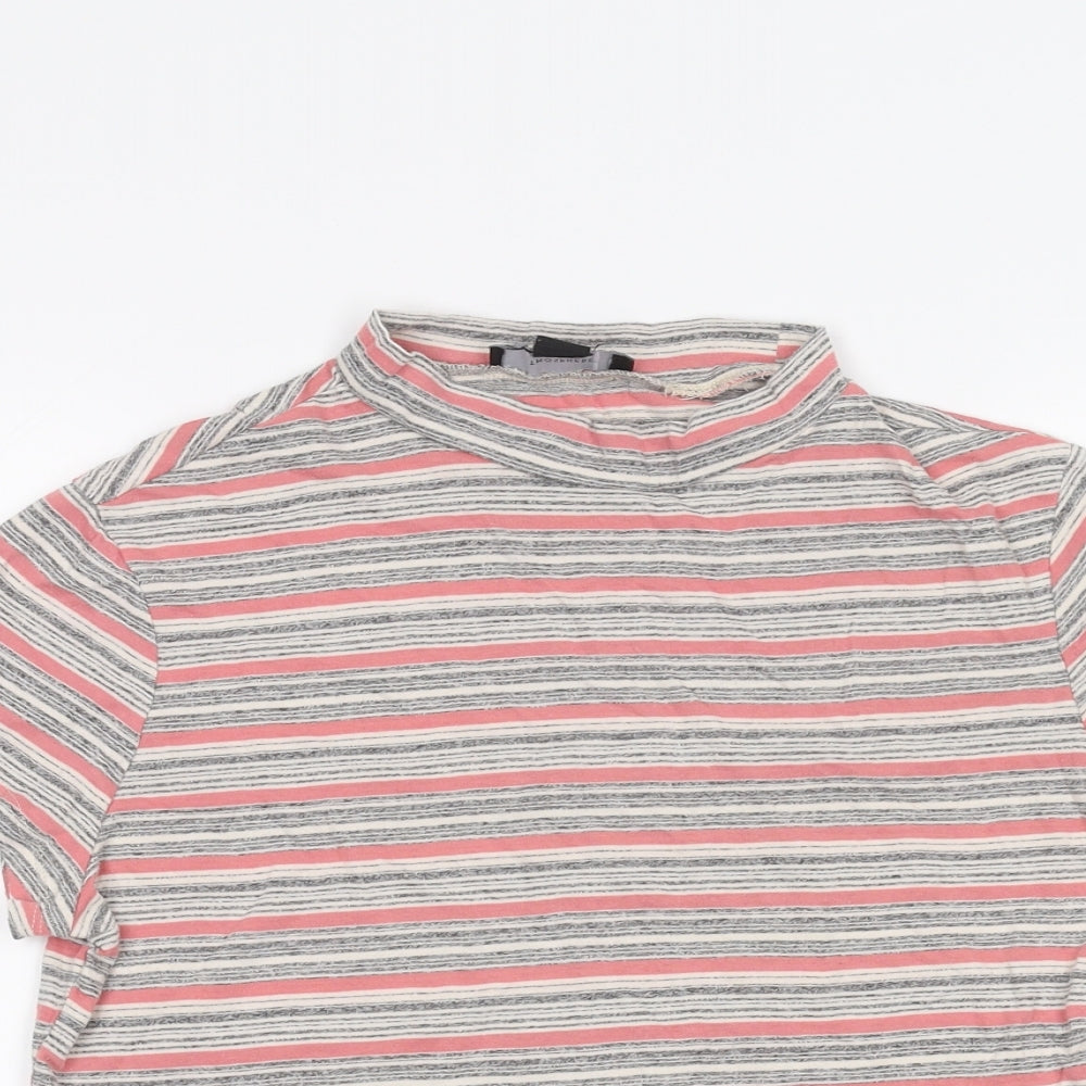 Atmosphere Womens Grey Striped  Basic T-Shirt Size 14