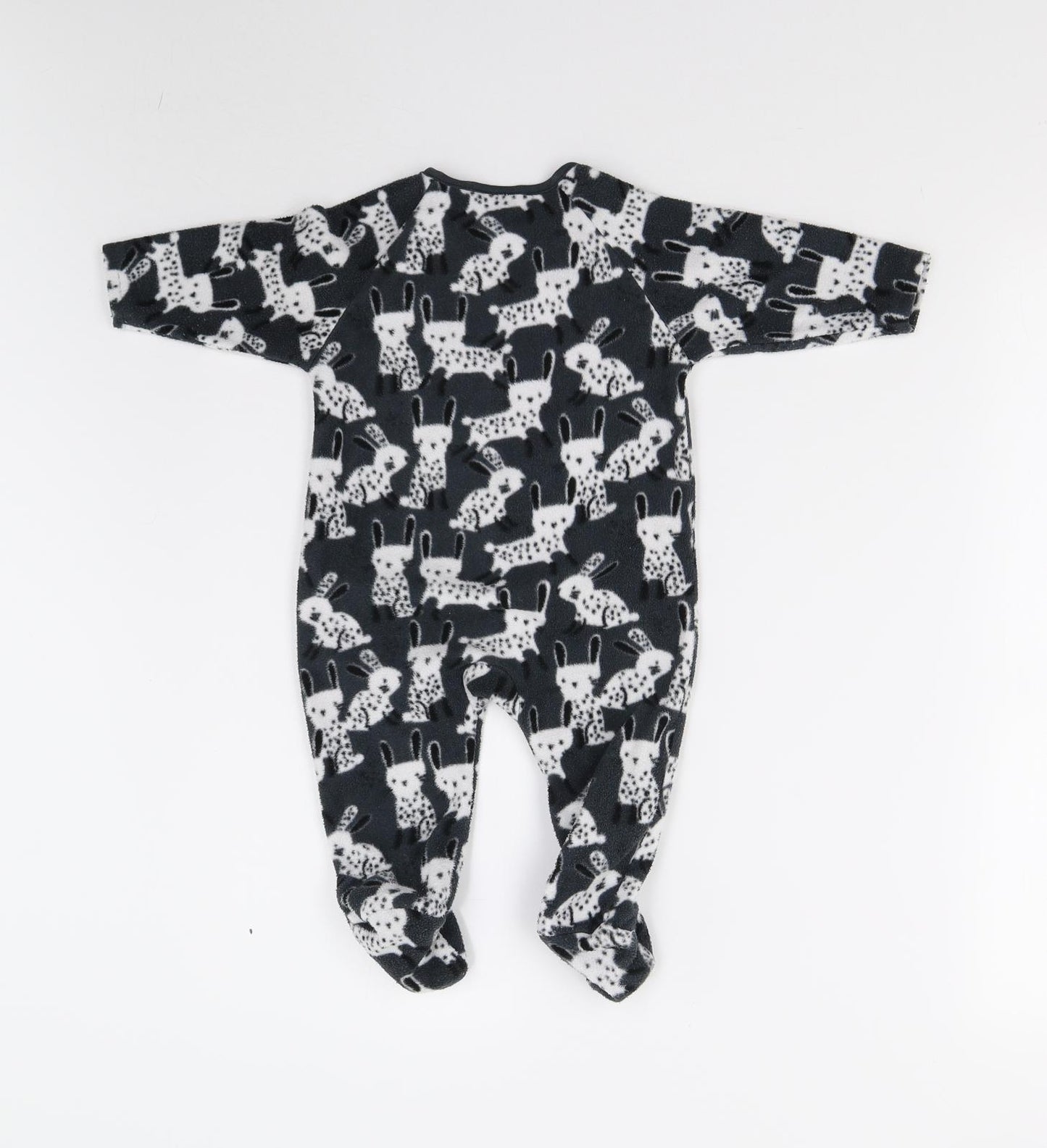 NEXT Baby Grey  Fleece Babygrow One-Piece Size 3-6 Months