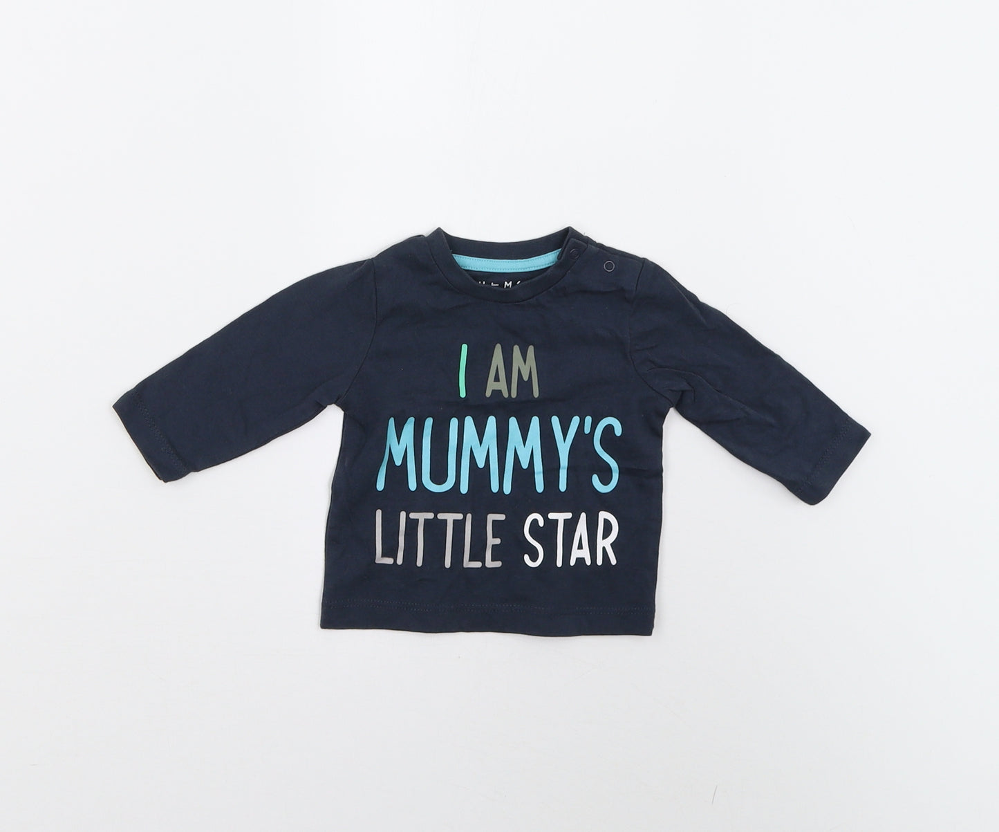 Nutmeg Baby Blue   Basic T-Shirt Size 0-3 Months
