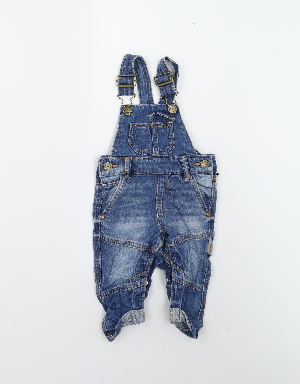 NEXT Baby Blue  Denim Dungaree One-Piece Size 3-6 Months