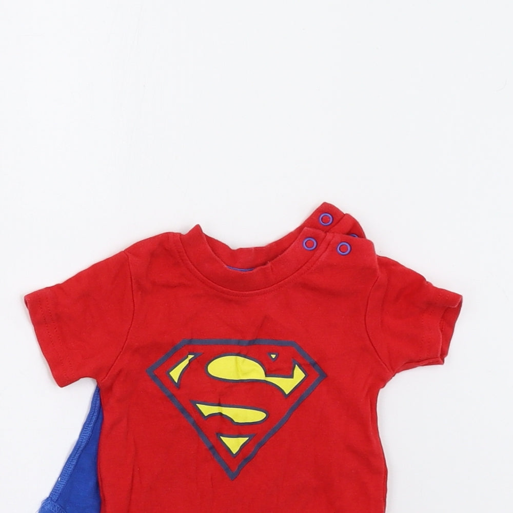George Baby Red   Basic T-Shirt Size Newborn  - with Detachable Cape