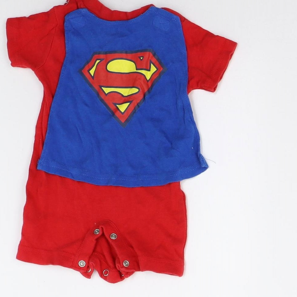 George Baby Red   Basic T-Shirt Size Newborn  - with Detachable Cape