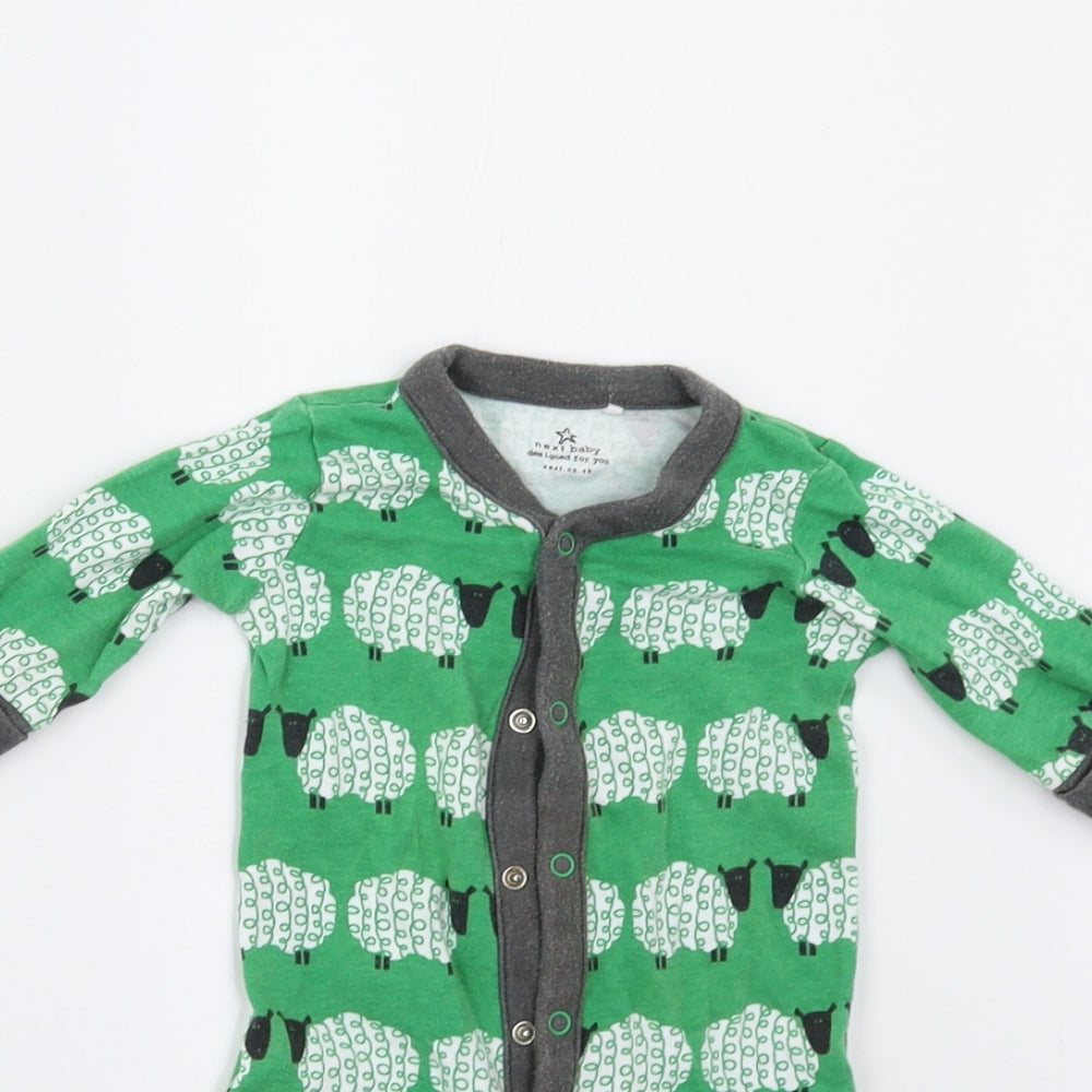 NEXT Baby Green   Babygrow One-Piece Size 0-3 Months  - Sheep