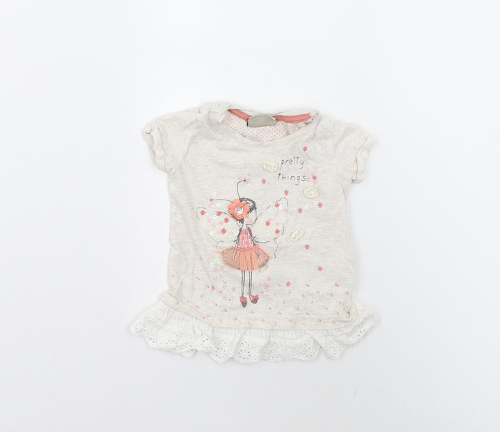 NEXT Baby Beige Basic T-Shirt Size 3-6 Months