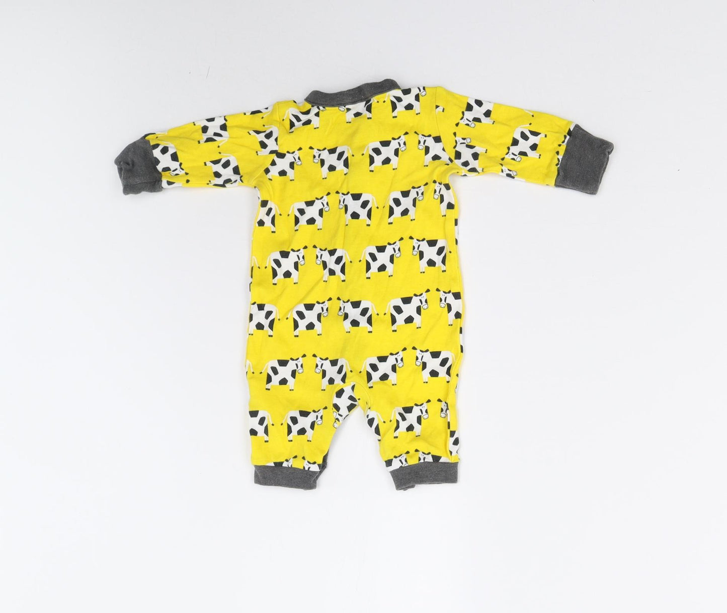 NEXT Baby Yellow   Babygrow One-Piece Size 0-3 Months  - Cows