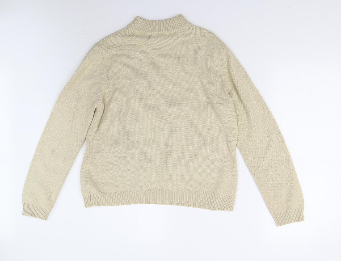 Berkertex Womens Beige Floral Knit Pullover Jumper Size 14