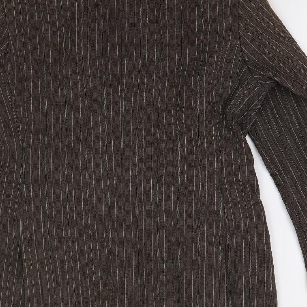 G Star Mens Brown Striped  Jacket Blazer Size M