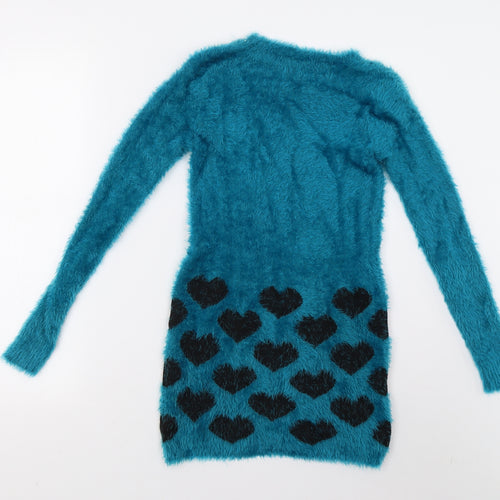Reckon Womens Blue  Knit Pullover Jumper Size S
