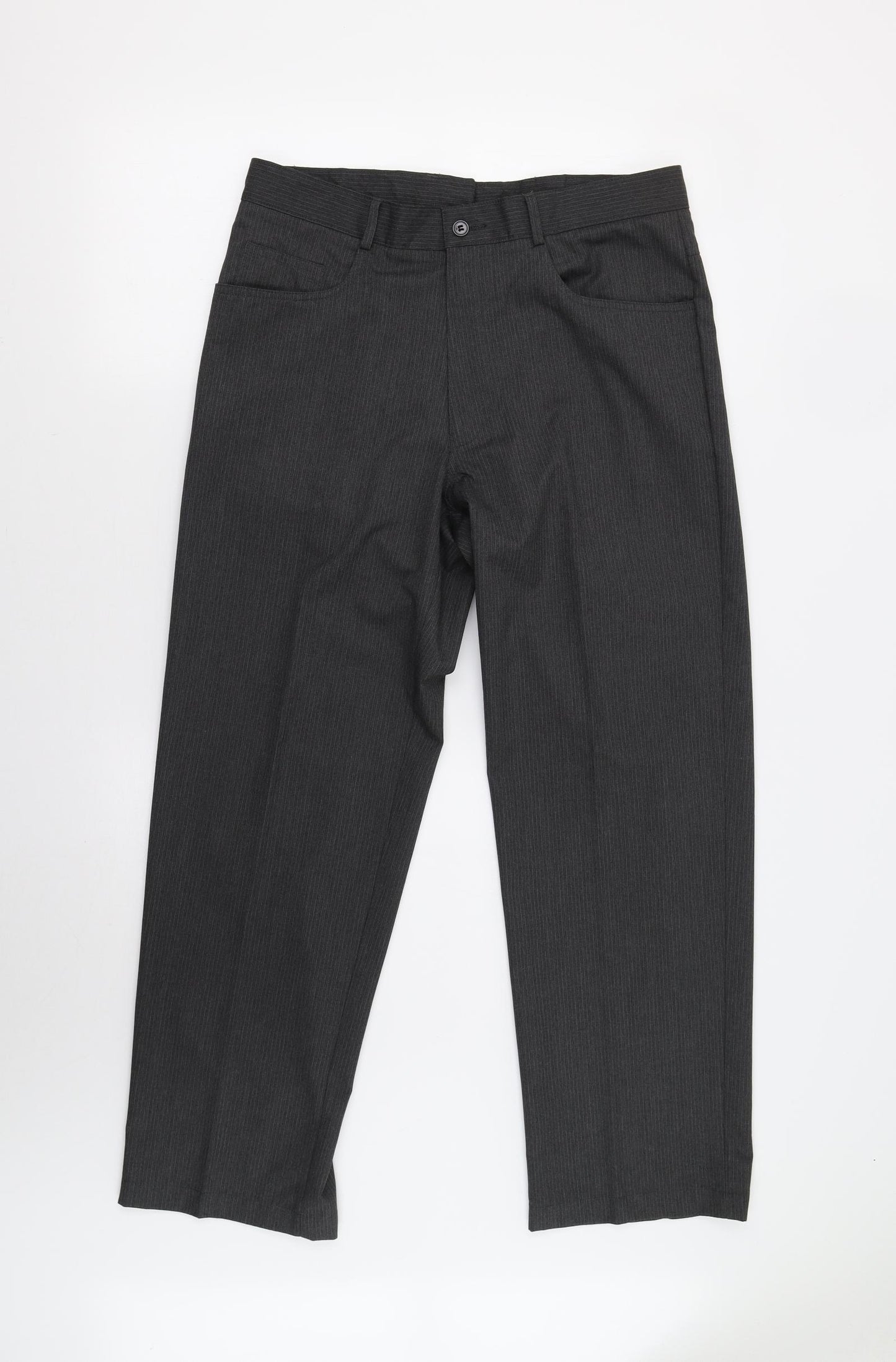Taylor & Wright Mens Grey Striped  Trousers  Size 32 L28 in