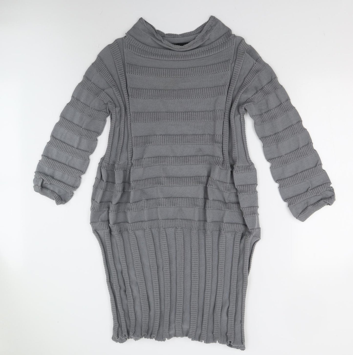 Morgan Marks Womens Grey  Knit Jumper Dress  Size L