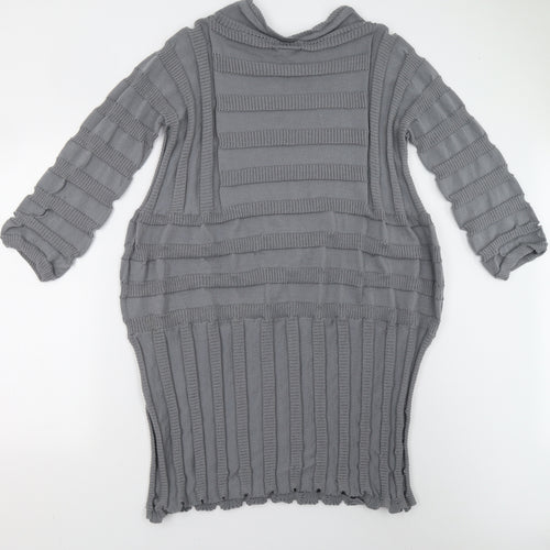 Morgan Marks Womens Grey  Knit Jumper Dress  Size L