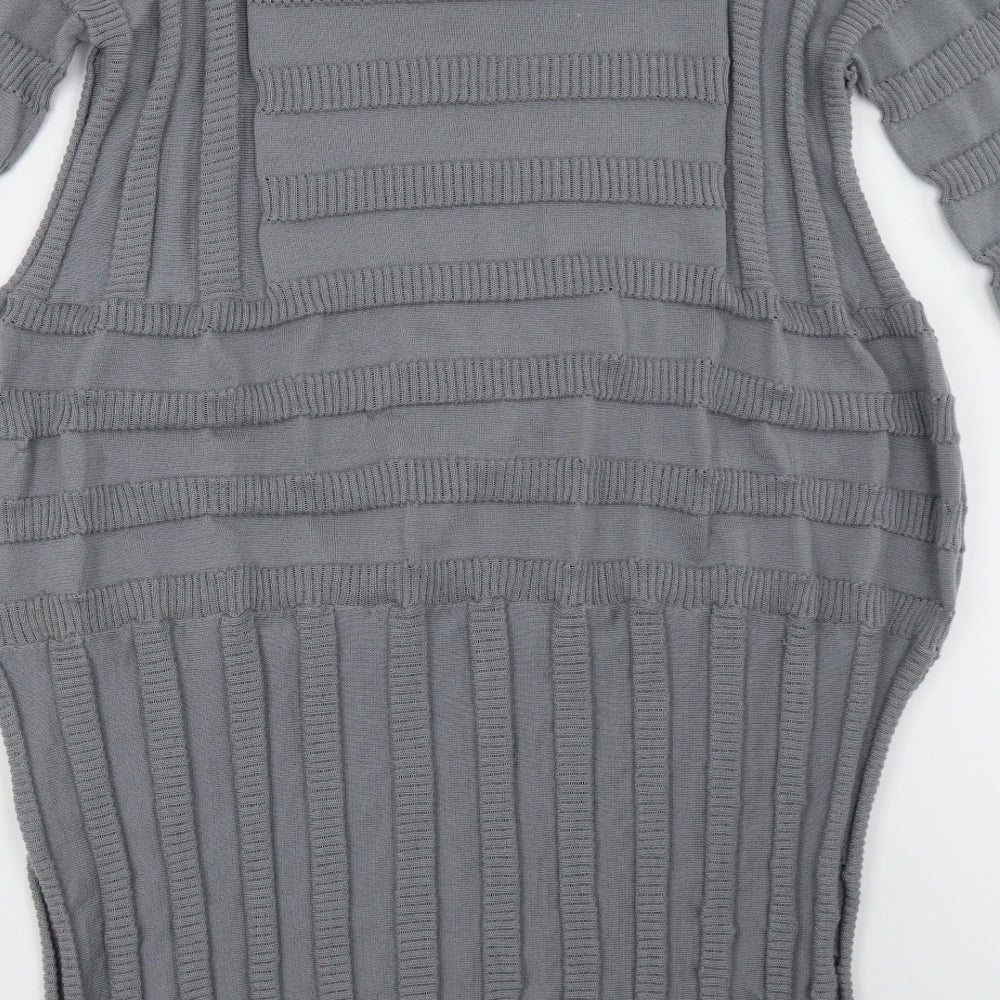 Morgan Marks Womens Grey  Knit Jumper Dress  Size L