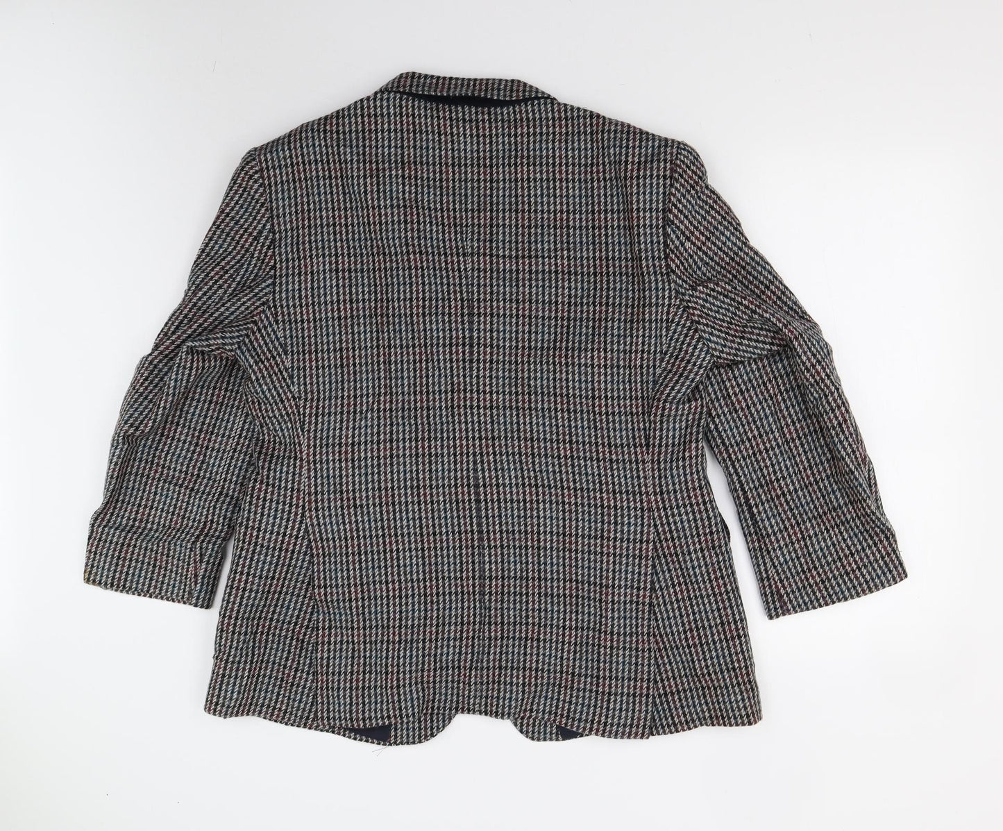 Heritage Clothes Mens Multicoloured Houndstooth Tweed Jacket Blazer Size 40