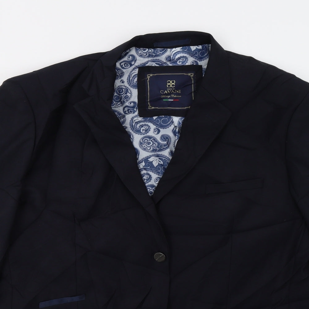 Cavani Mens Blue   Jacket Suit Jacket Size 48