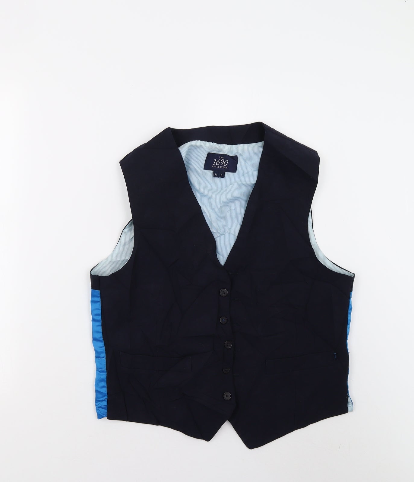 1690 Collection Mens Blue    Suit Waistcoat Size 40