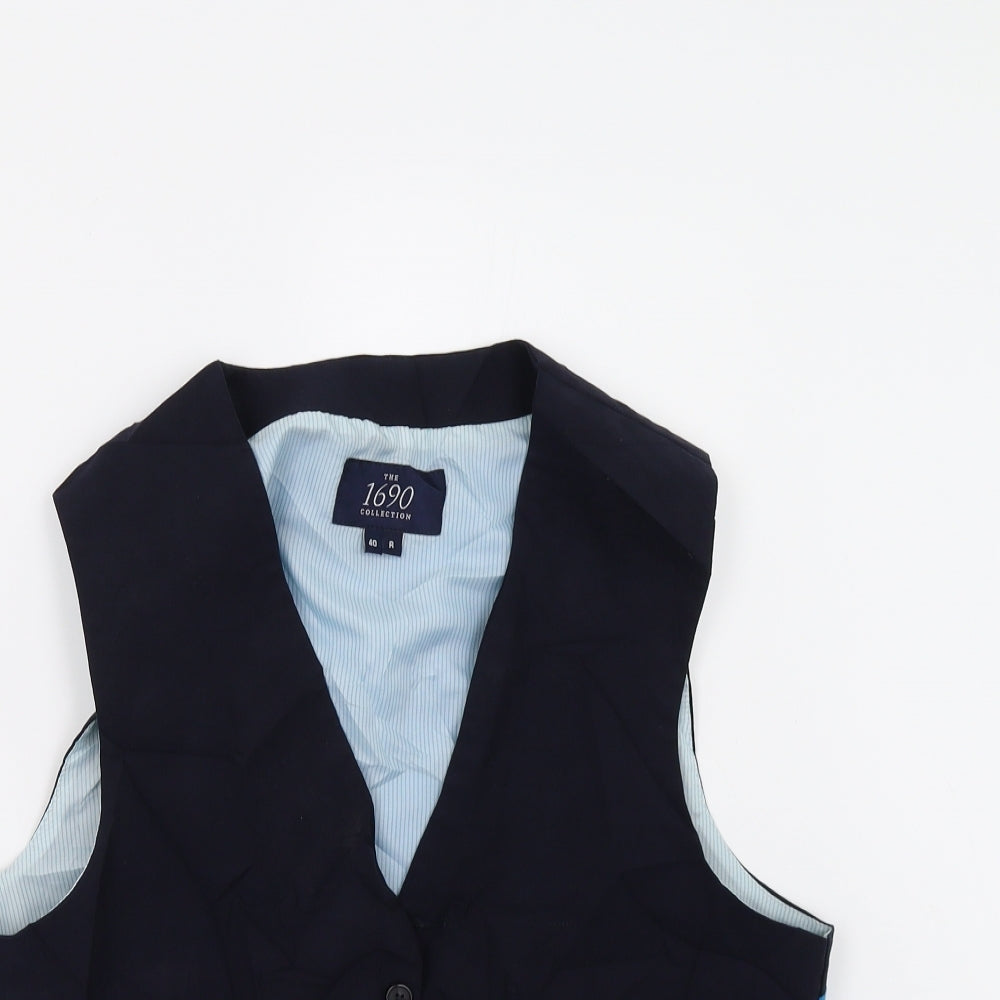 1690 Collection Mens Blue    Suit Waistcoat Size 40