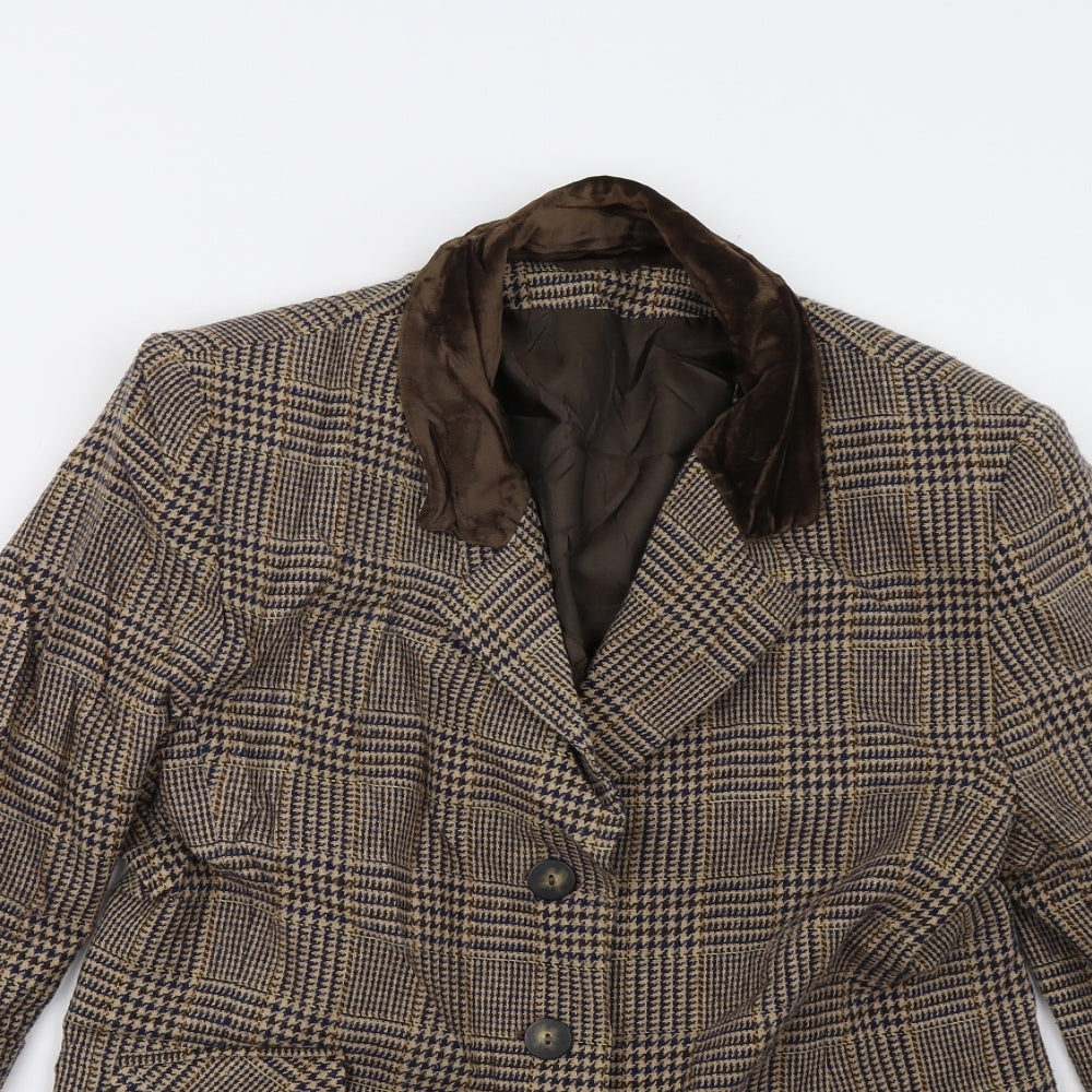 Debenhams Womens Multicoloured Houndstooth Tweed Jacket Suit Jacket Size 16