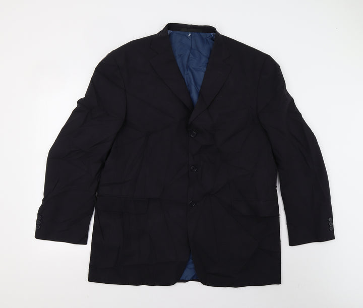 M&S Mens Blue Jacket Suit Jacket Size 44
