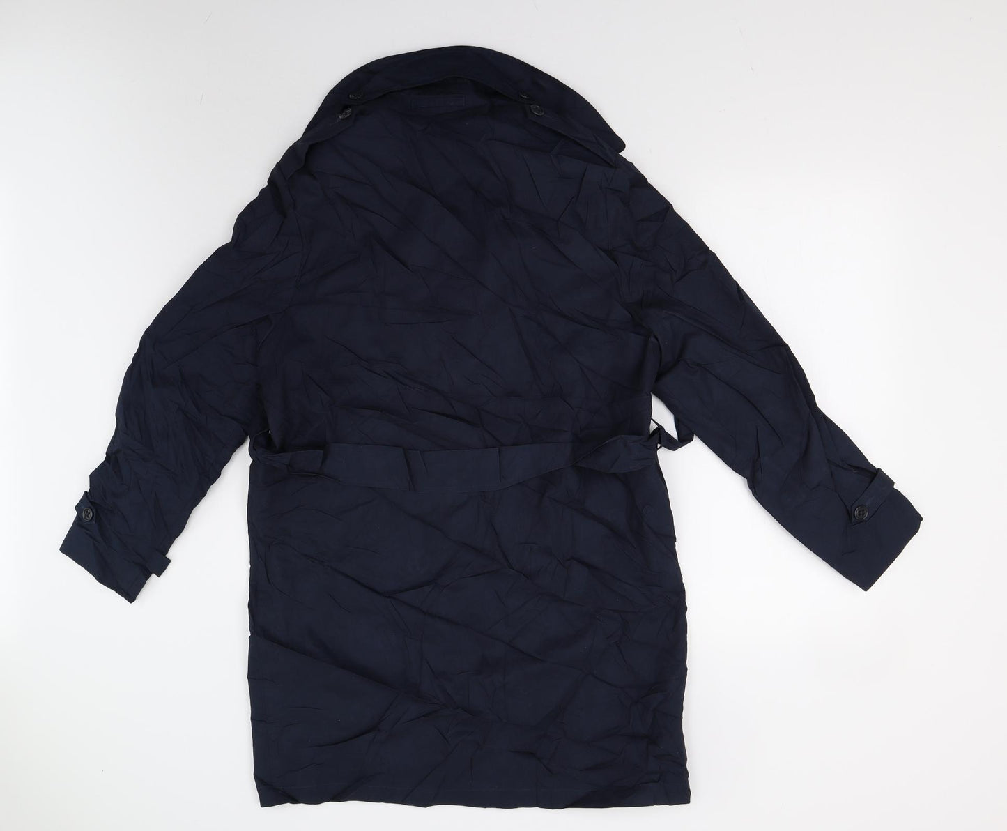 AUBIN & WILLS Womens Blue   Trench Coat Coat Size 14
