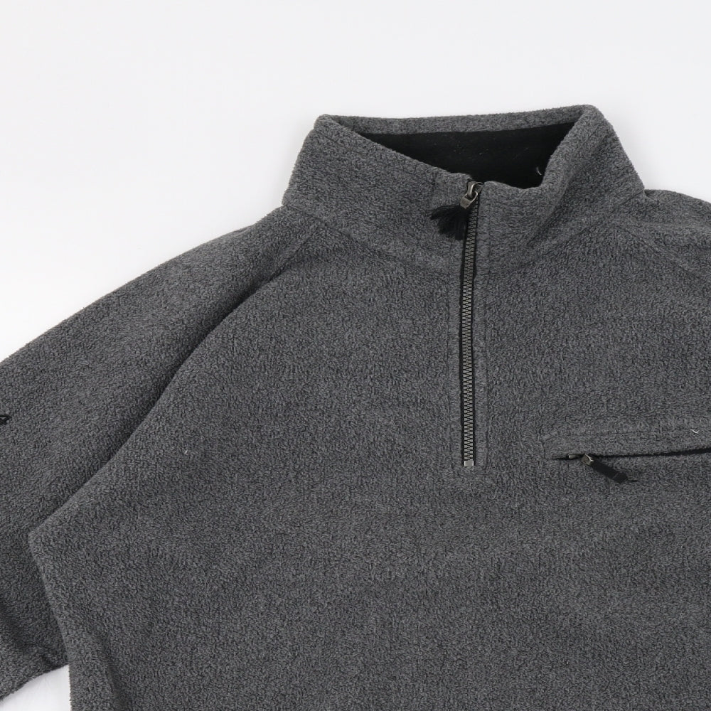 TOG 24 Mens Grey  Fleece Henley Jumper Size M