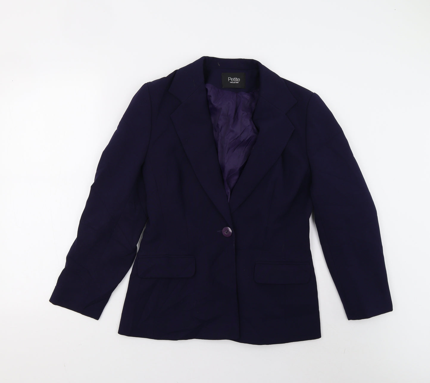 Petite Collection Womens Purple   Jacket Suit Jacket Size 12