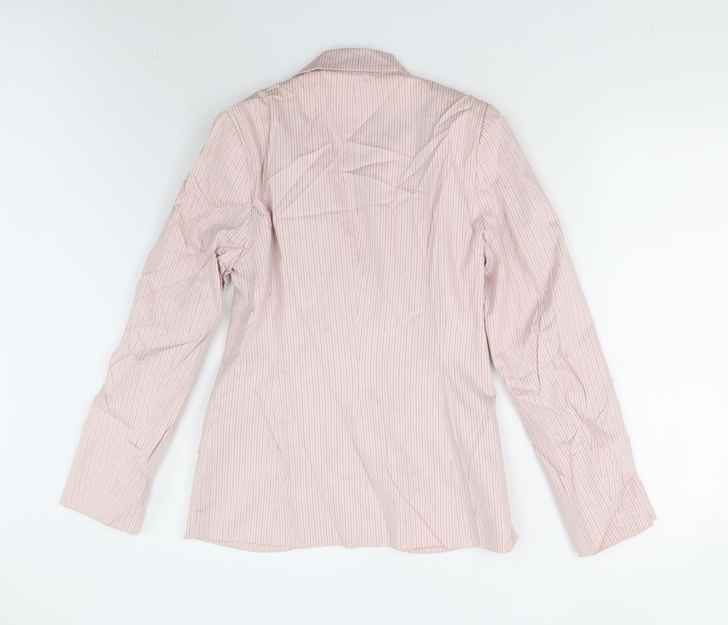 Bay Trading Womens Pink Striped  Jacket Suit Jacket Size S