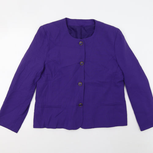 Features Womens Purple   Jacket Blazer Size 14