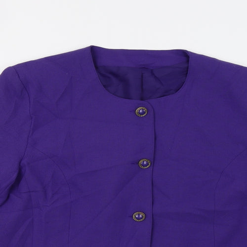 Features Womens Purple   Jacket Blazer Size 14