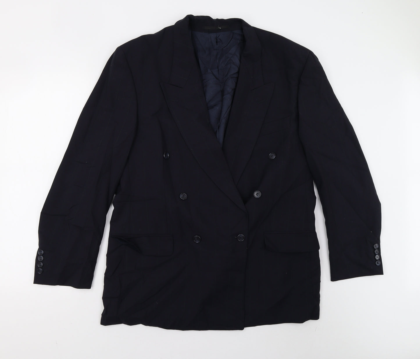 MODENA Mens Blue Striped  Jacket Suit Jacket Size 42