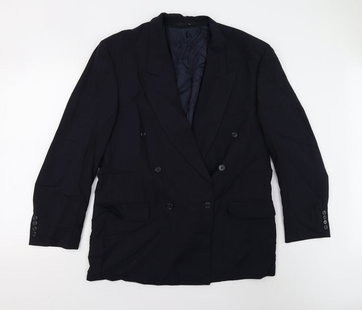 MODENA Mens Blue Striped  Jacket Suit Jacket Size 42