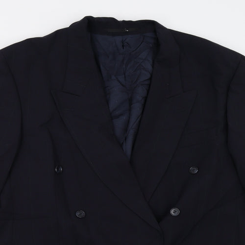 MODENA Mens Blue Striped  Jacket Suit Jacket Size 42