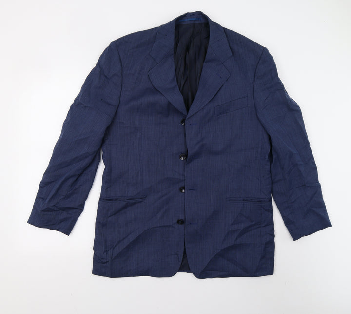 STONES Mens Blue   Jacket Suit Jacket Size 40