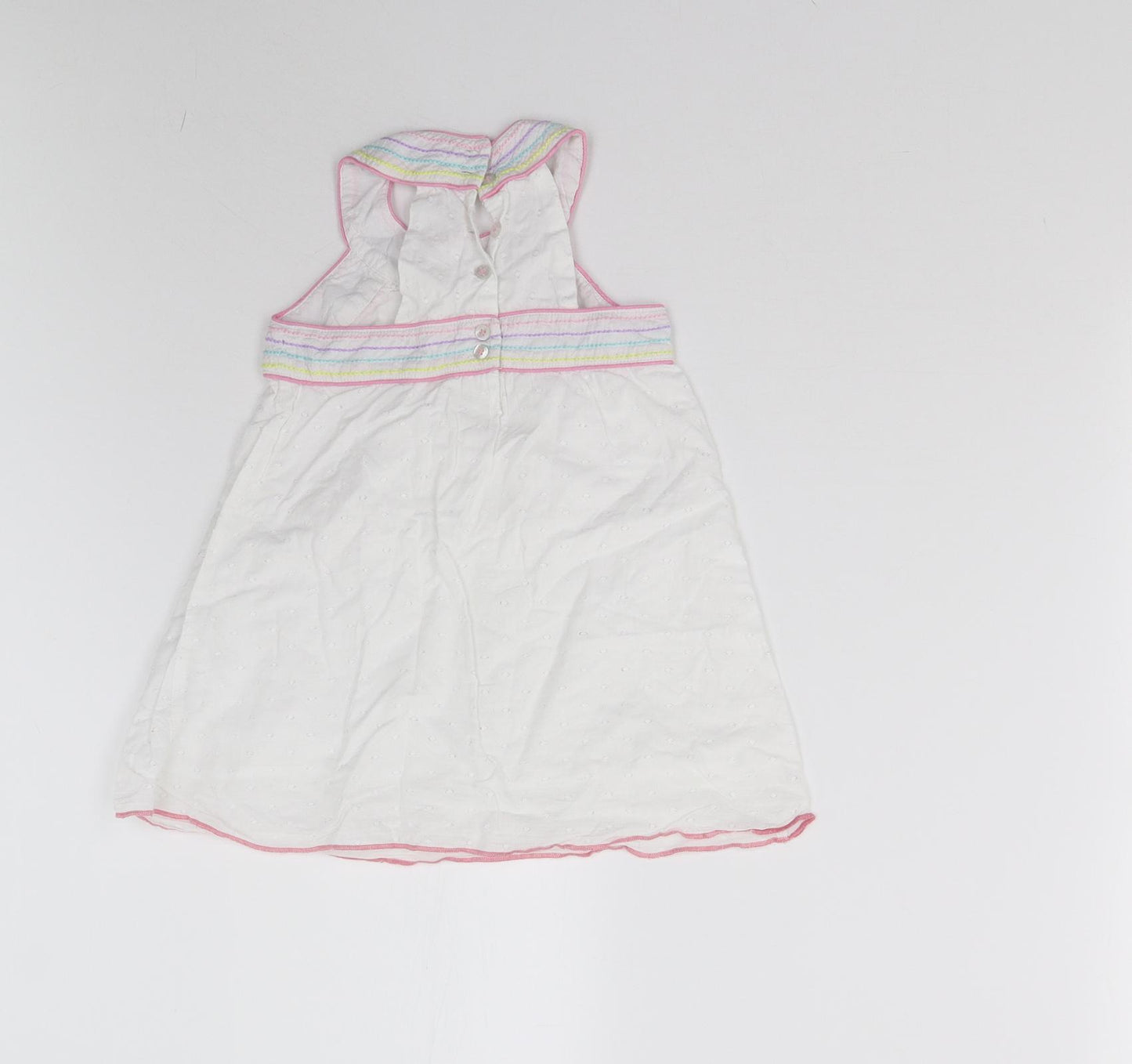 Minoti Girls White   Shift  Size 18-24 Months