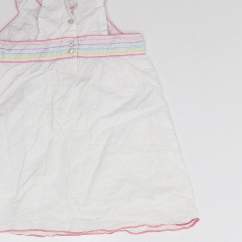 Minoti Girls White   Shift  Size 18-24 Months