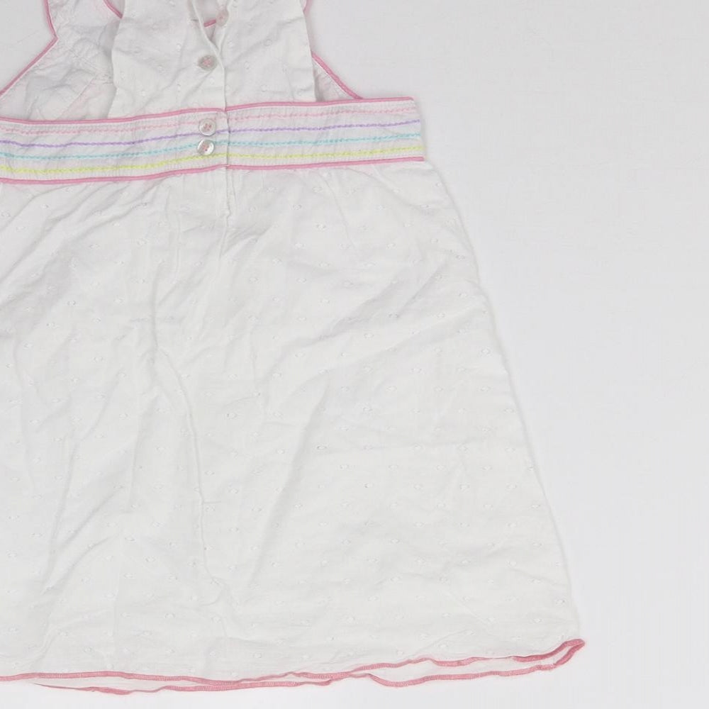 Minoti Girls White   Shift  Size 18-24 Months
