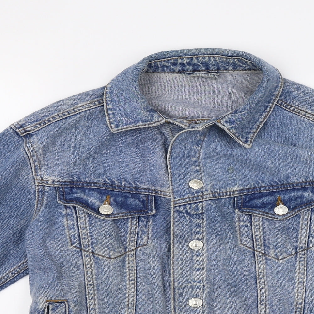 Topshop Womens Blue  Denim Jacket  Size 8