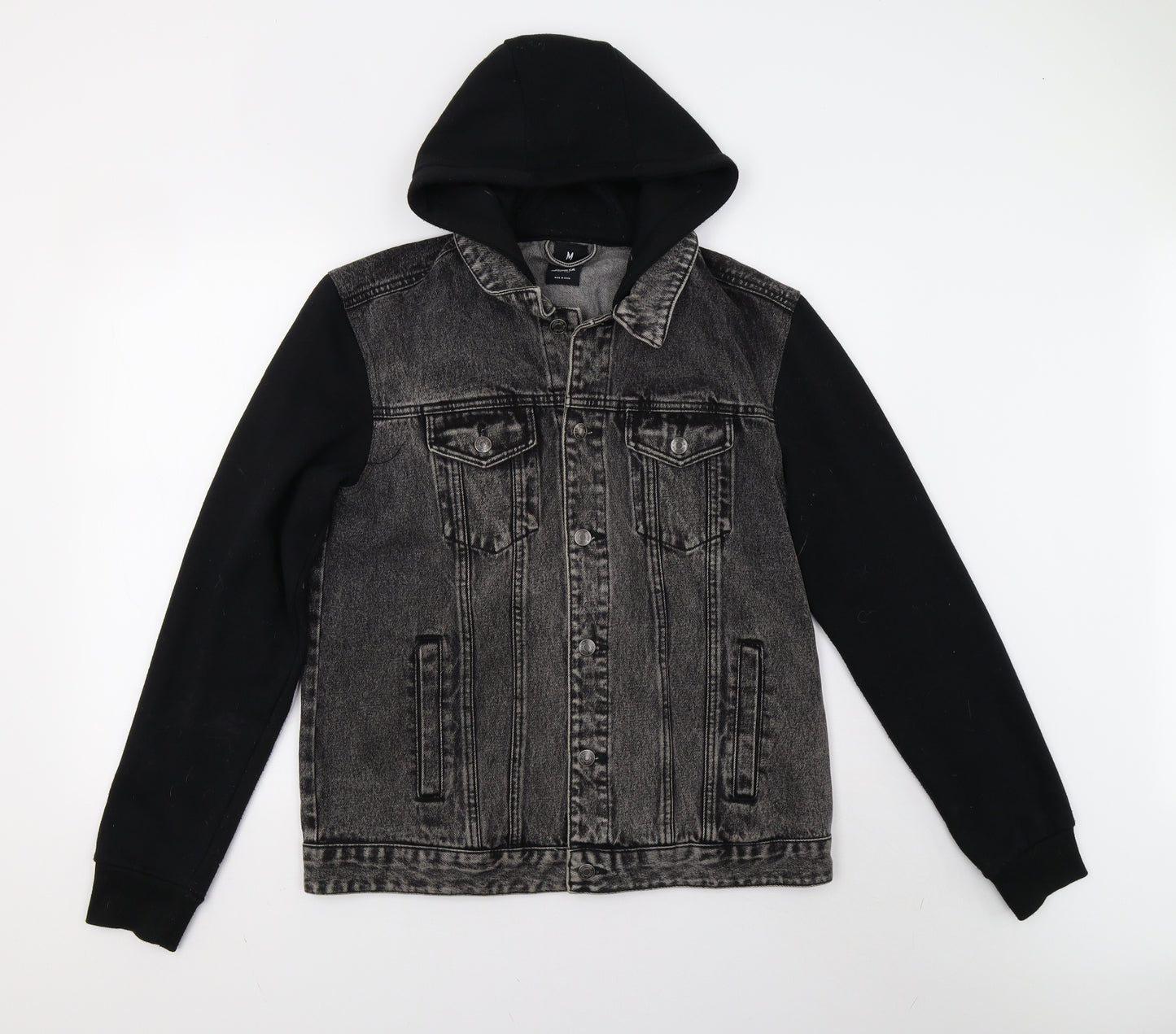 Primark Mens Black  Denim Jacket  Size M