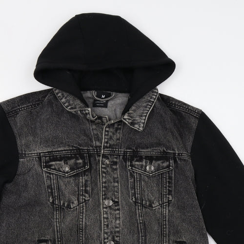 Primark Mens Black  Denim Jacket  Size M