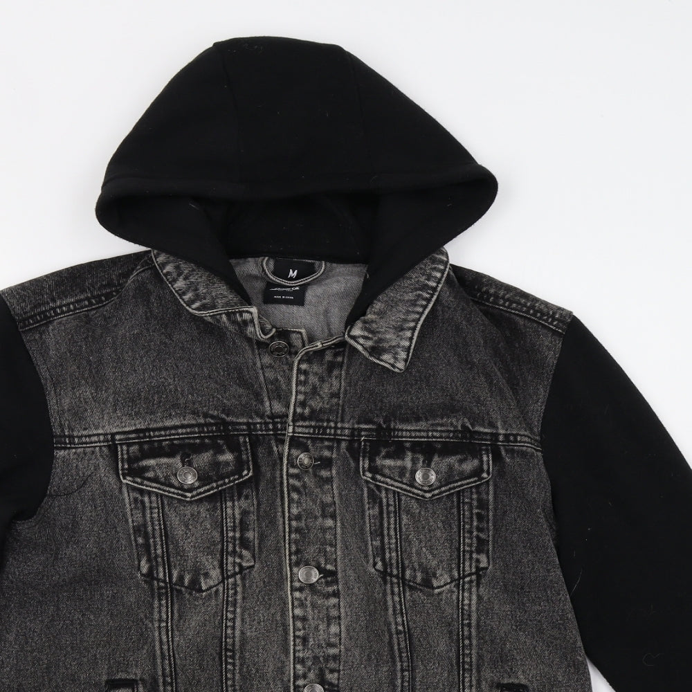 Primark Mens Black  Denim Jacket  Size M