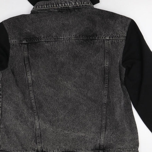 Primark Mens Black  Denim Jacket  Size M