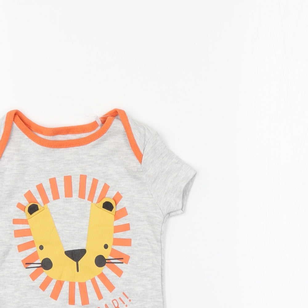 Pep & Co Baby Grey   Romper One-Piece Size 6-9 Months