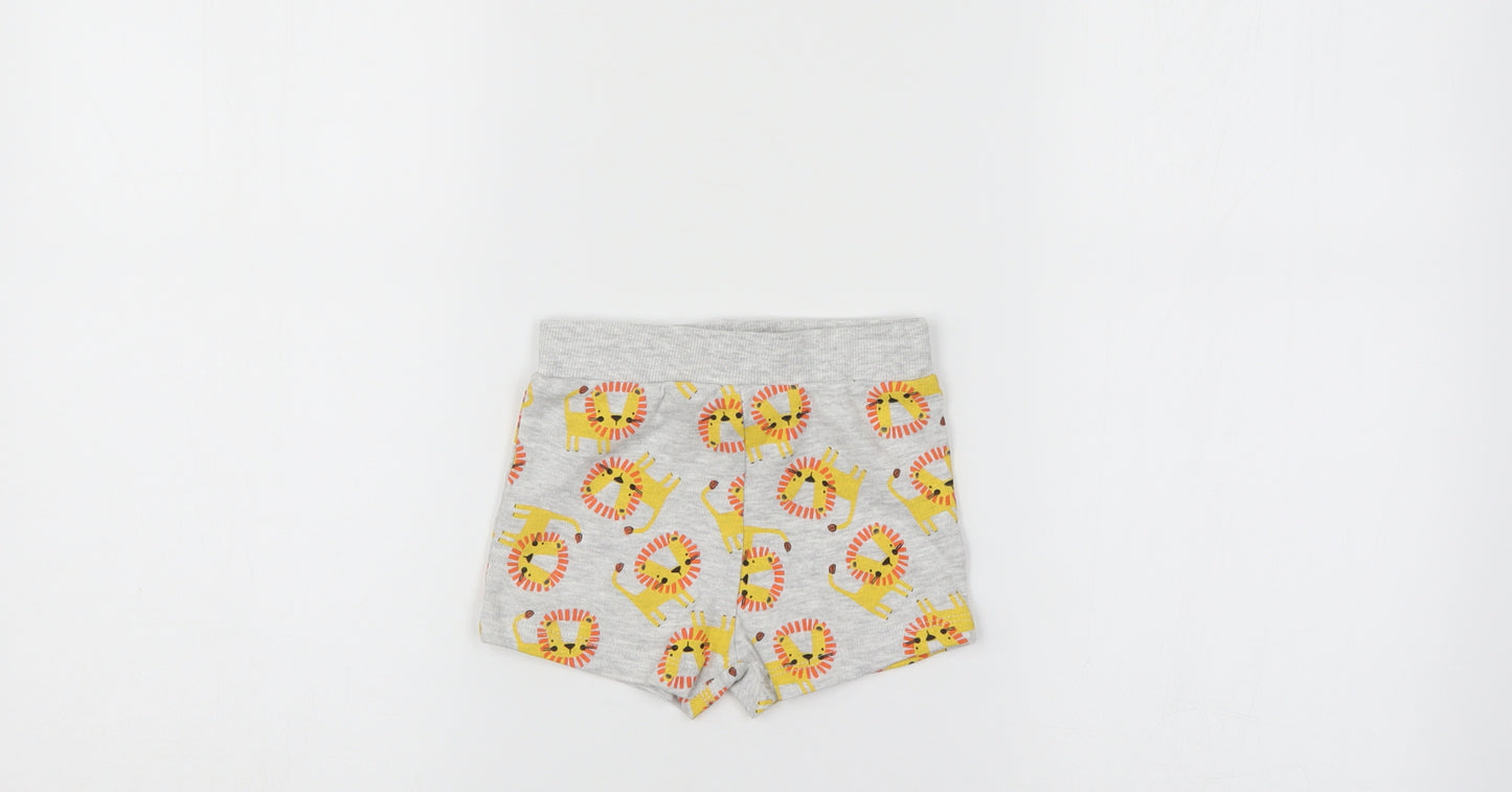 Pep & Co Boys Grey Animal Print  Cropped Leggings Size 6-9 Months