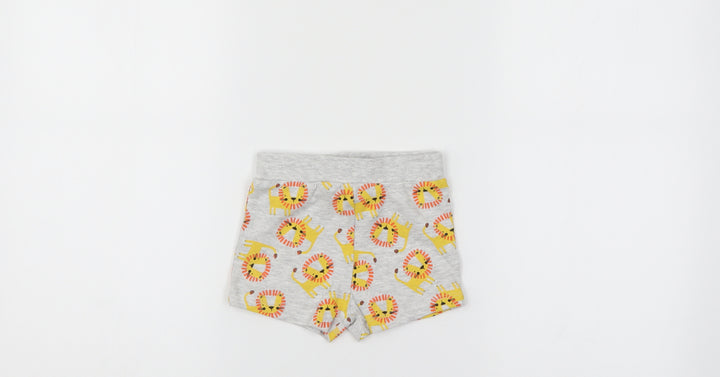 Pep & Co Boys Grey Animal Print  Cropped Leggings Size 6-9 Months