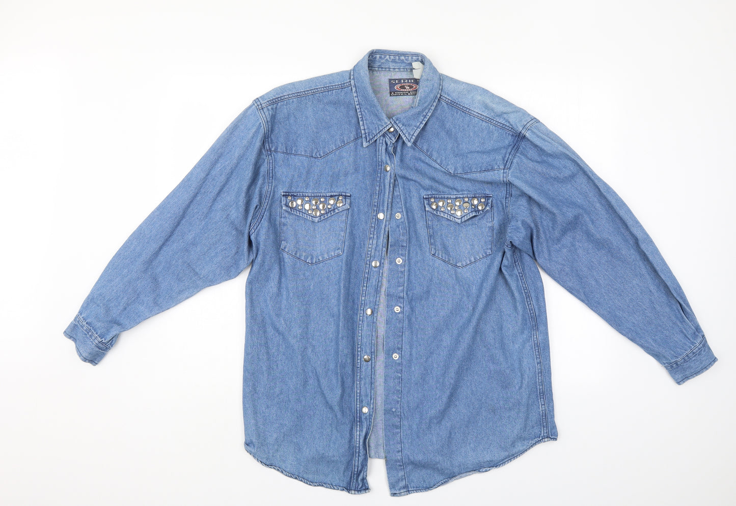 smith & brooks Womens Blue   Basic Button-Up